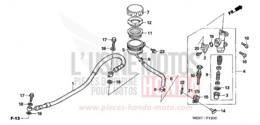 REAR BRAKE MASTER CYLINDER (CBF600S6/N6) CBF600N6 de 2006